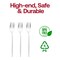 Shiny Silver Moderno Disposable Plastic Dessert Forks (300 Forks)